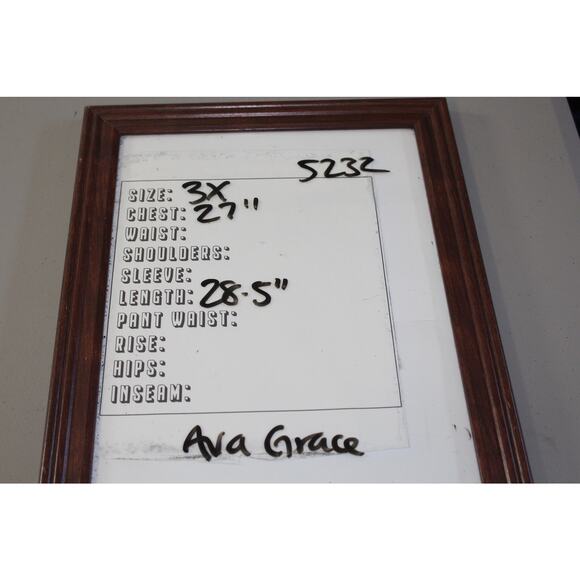 Ava & Grace 3X Mesh Tunic Paisley Floral Stretch Knit Blouse Pintuck V Neck Fall - Picture 5 of 5